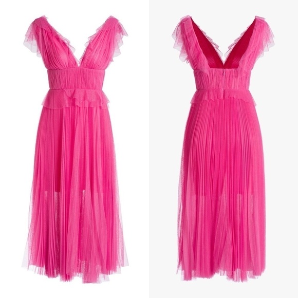 Maria Lucia Hohan Dress Iselin Tulle Maxi Birthday Fun Wedding Pink 4 GUC - Picture 9 of 9